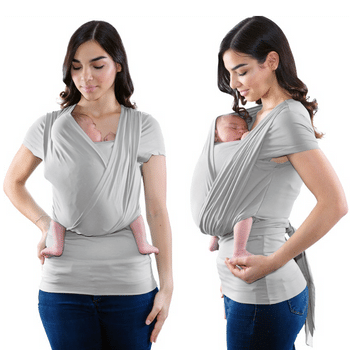 camiseta para porteo ergonomico quokkababy en uso con bebe de 6 meses